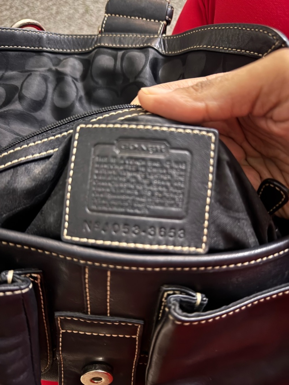 Coach Black Leather Shoulder Bag with Silver Buckle - Picture 2 of 4